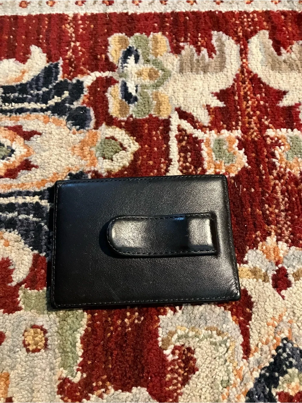 Tumi Money Clip Wallet Black Leather